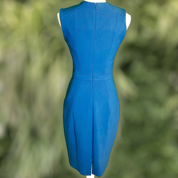 RARE Vintage Jason Wu Pre-Fall 2011 Teal Midi Dress w/ Jeweled Collar Size 4 - Picture 10 of 16